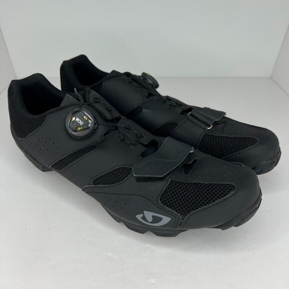 Giro Mens Black Solid Cylinder II Soltero Boa Leather Size 13.5 Cycling Shoes